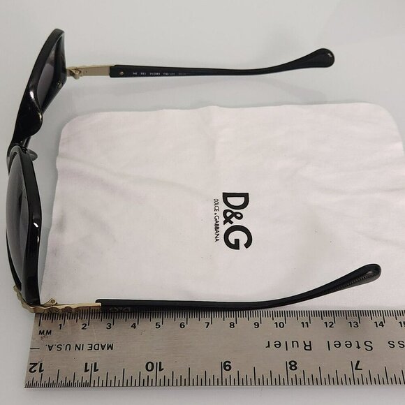 Dolce & Gabbana Womens Sunglasses Black Frame Gradient Lens 58mm Case Box Italy - Picture 13 of 16